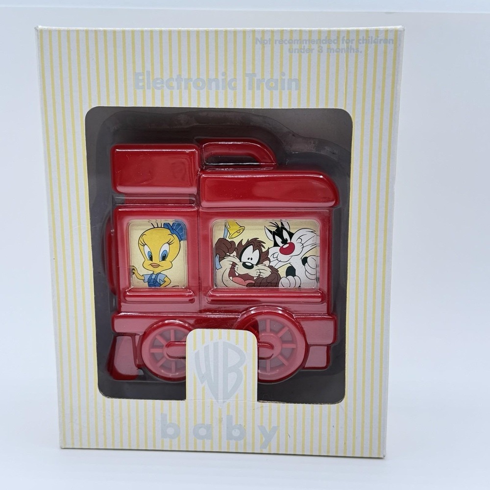 NEW Warner Bros Vintage 1998 Looney Tunes Baby Toy Train Sylvester Taz Tweety